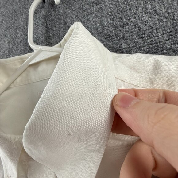 Brooks Brothers Oxford OCBD Cotton Non-Iron XL Button-Down White Shirt Solid Men - Picture 15 of 16